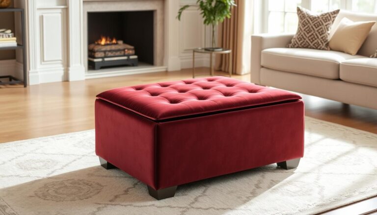 velvet ottoman with storage