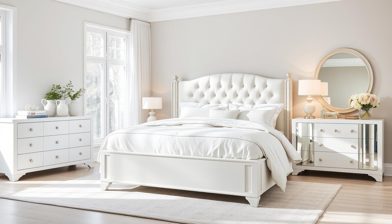 white king bedroom set