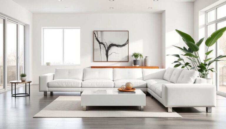 white low modern sofa 4 seat