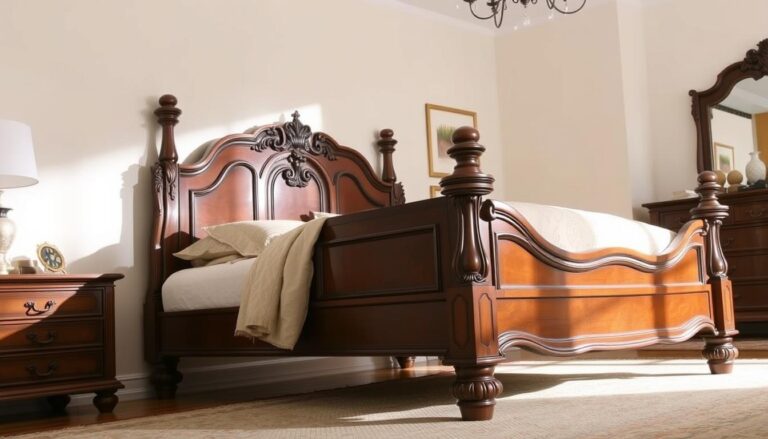 wood king bed frame