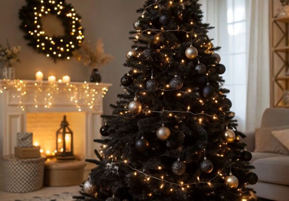 10 Stunning Ways to Decorate a Black Christmas Tree with Lights