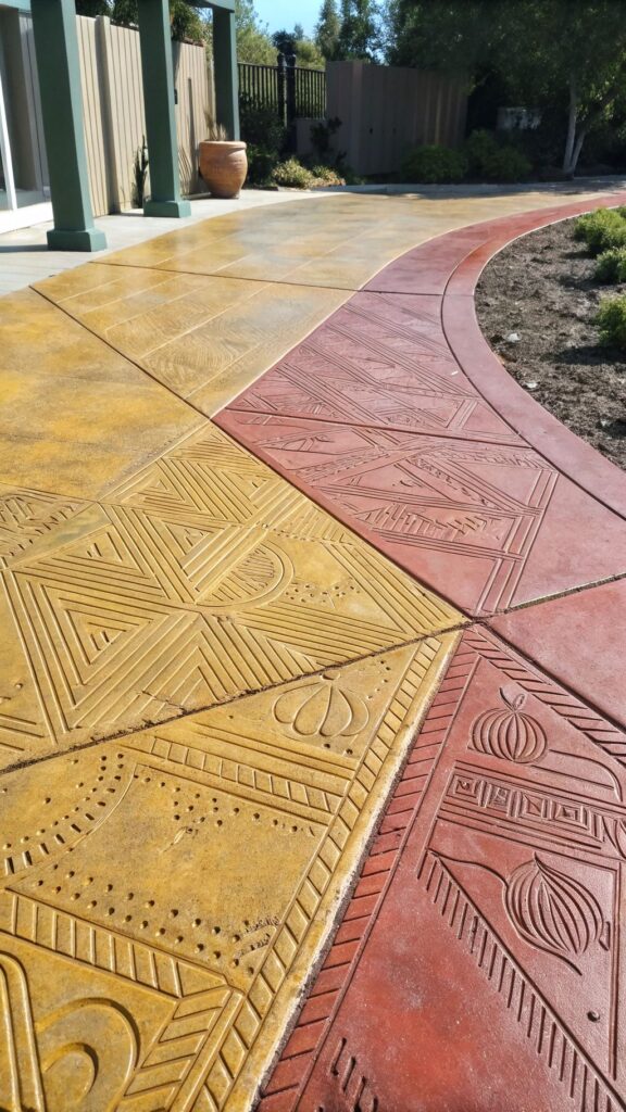 Colored Concrete with Decorative Scoring