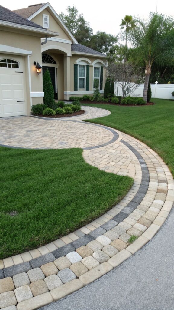 Grass and Paver Combination