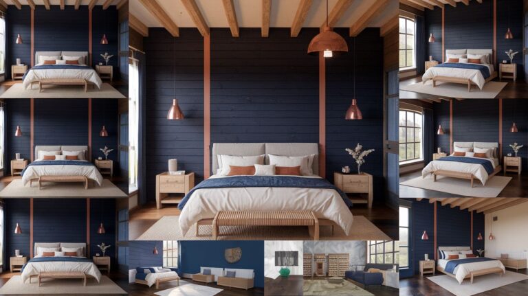 15 Rustic Navy and Terracotta Bedroom How to Design Color