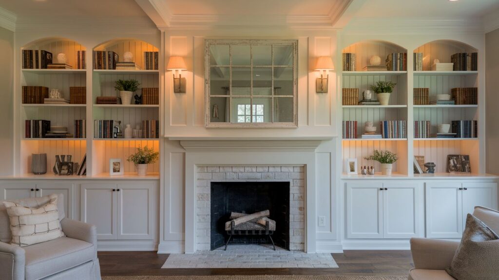 Built-in storage around your fireplace