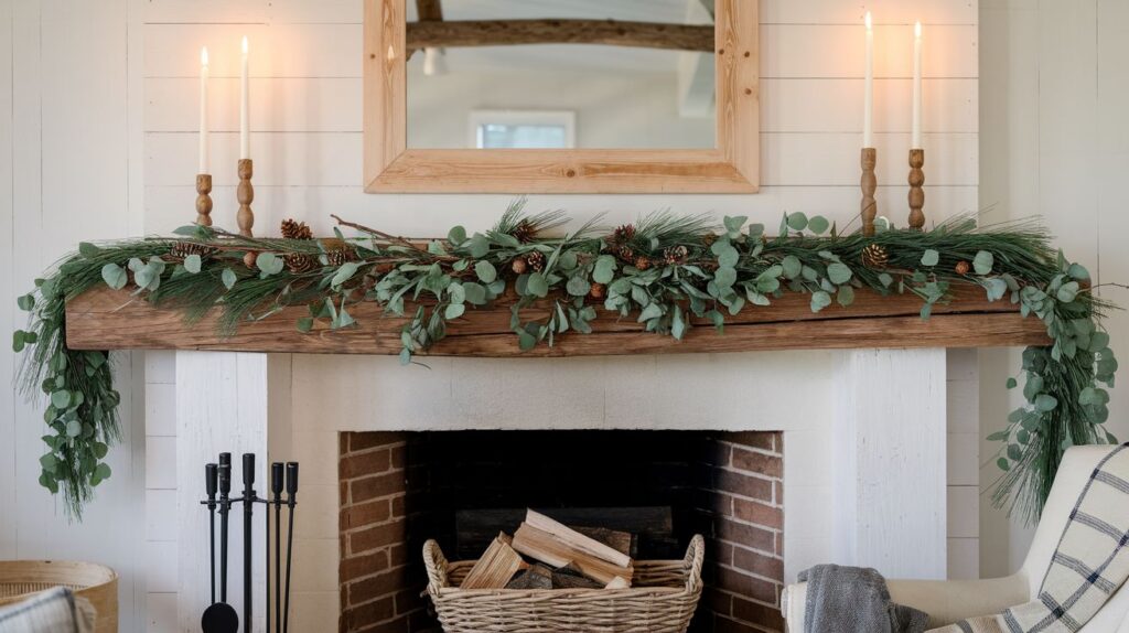 Natural elements on the mantel