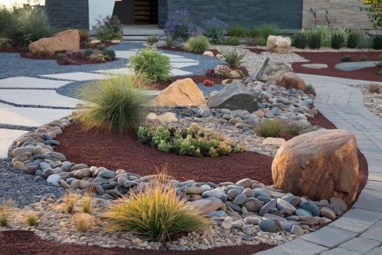 15 Creative Front Yard Landscaping Ideas With Rocks No Grass