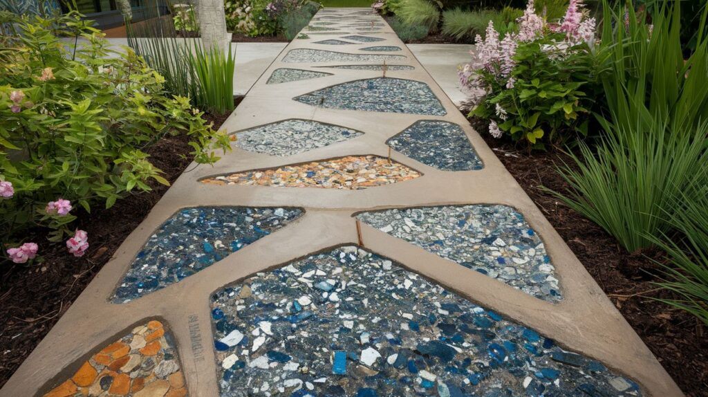 Concrete Slab with Recycled Materials