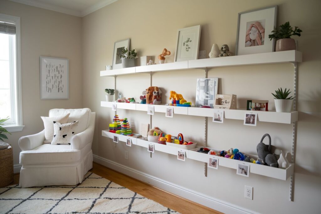 Floating Shelves for Toy Storage