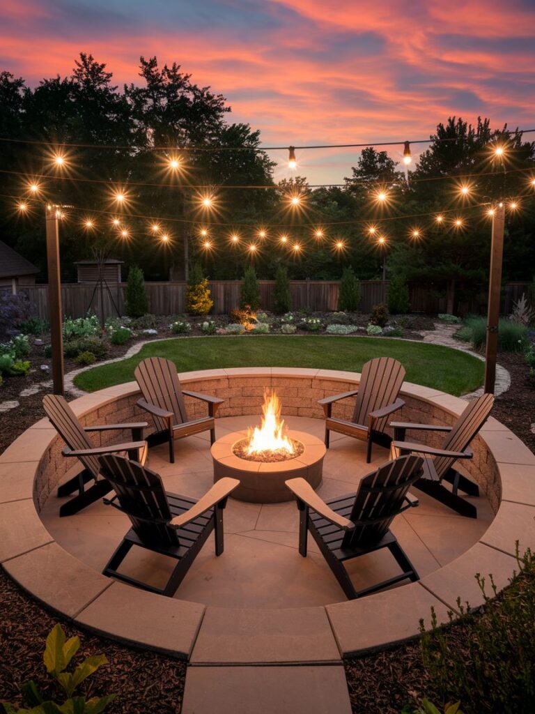 Install a Fire Pit in the heart of a small l shape